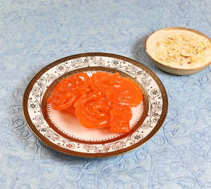 Normal Jalebi With Rabdi  (2pcs)