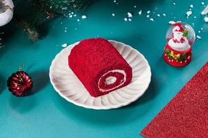 Christmas Special Red Velvet Yule Log Slice