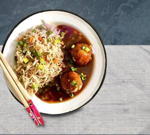 Ronaldo x Chicken Manchurian (2Pcs) With Egg Fried Rice