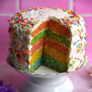 Rainbow Cake Eggless [500gm]