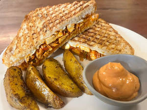 Korean Spiced Paneer Sandwich