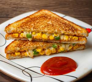 Corn Capsicum Grilled Sandwich