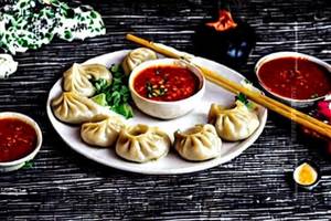 Chicken schezwan momos