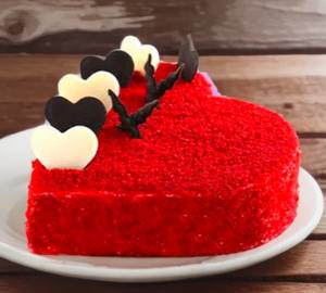 Red Velvet Heart Shape Cake 