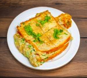 Cheese bread omlette
