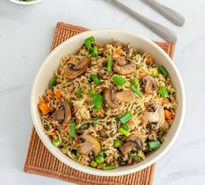 Schezwan mushroom fried rice