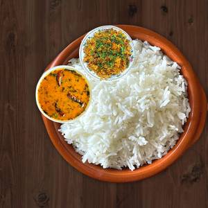 Rice + Egg Bhurji + Khatti Daal