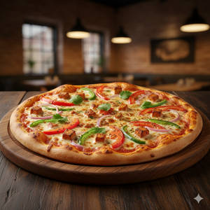 Indian Tandoori Capsicum Onion Tomato Pizza (regular 7")