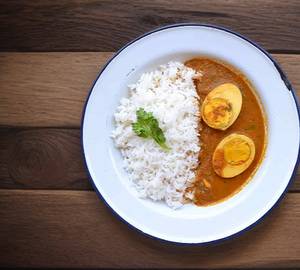 Egg curry rice