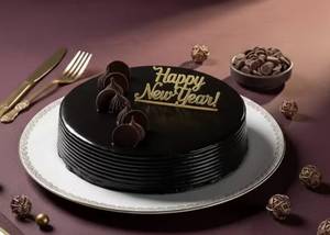 Brownie Truffle New Year Cake 2026 (500Gm)