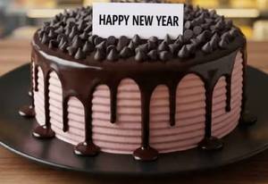 Choco Chip New Year Cake 2026 (500Gm)