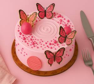 Pink Butterfly Cake