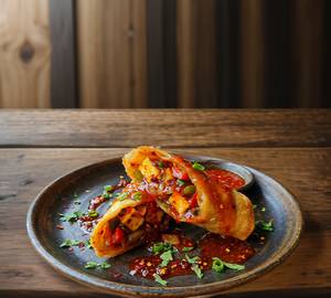 Chilli Tossed Paneer Veg Spring Roll [5 Inches, 1 Piece]