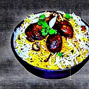 Mushroom biryani