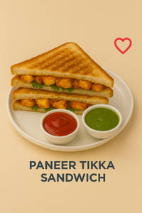 Paneer Tikka Sandwich (100% Restaurant Menu Price)