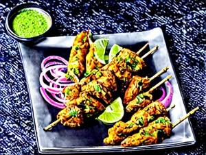 Chicken hariyali kebab [full]