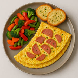 Chicken Salami Omelette