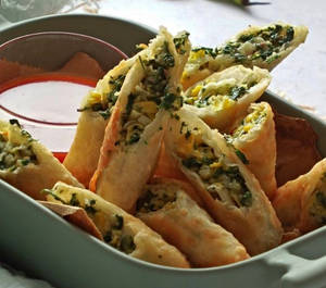 Spinach Corn Roll