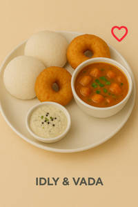 Idly Vada Sambhar [2 Pcs each] + Sambhar & Chutney - Apply 70% Discount Coupon On This Item