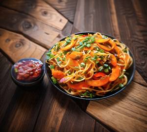 Schezwan Mushroom Hakka Noodles