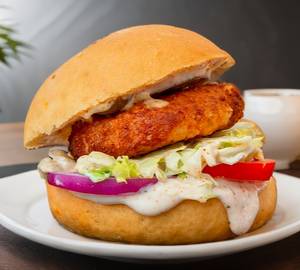 Tandoori chicken cheese burger