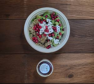 Avocado with feta salad