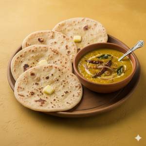 Dal Fry + 4 Tawa Butter Roti