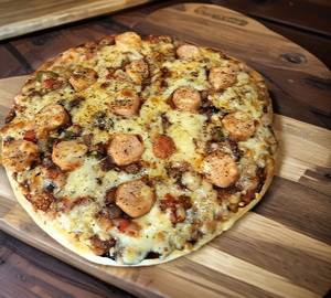Chicken sausage pizza