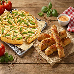 Onion & Capsicum Pizza Pie +Twisties 4pc Combo