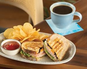 Smoked Chicken Ham And Egg Sourdough Sandwich