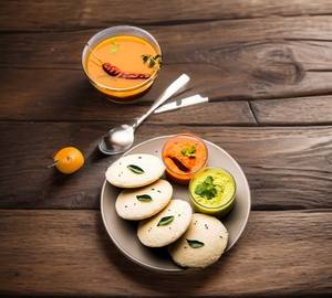 Idli (Medium Size 4 Pieces)
