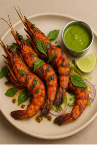Thai Basil Chilli Tiger Prawns