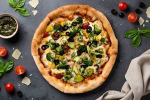 Pesto Marinated Vegetable Pizza