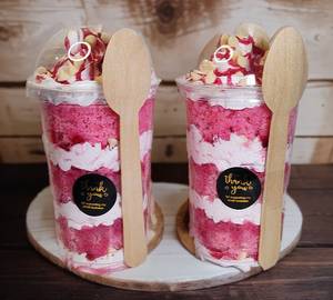 Strawberry glass desert 2 pcs