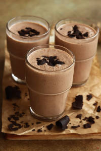 Chocolate milk shakes large