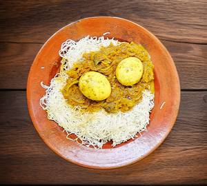 Idiyappam (3 Pieces) With Egg Roast (2 Eggs)