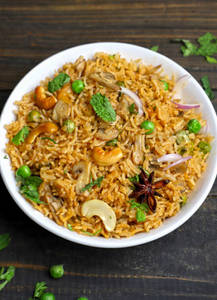 Kaju Mushroom Biryani