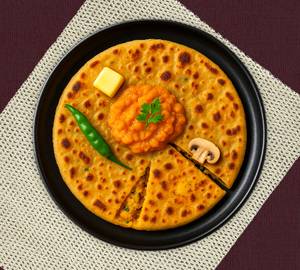 2 paratha onion paratha with curd