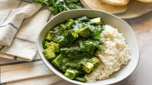 Palak Paneer Chawal