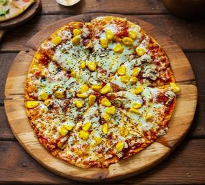 Mushroom corn pizza