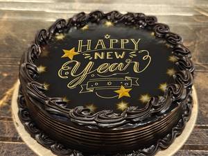 Eggless Photoprint Chocolate Truffle Cake New Year Special