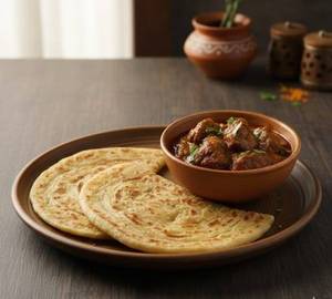 Two paratha with beef masala 