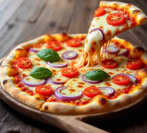 Tomato Onion Veg Pizza [8 Inch]