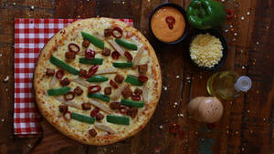 Korma Chicken Pizza