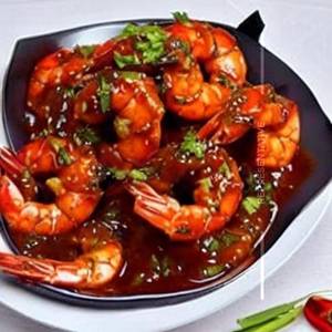 Prawns in choice of sauce black pepper sauce