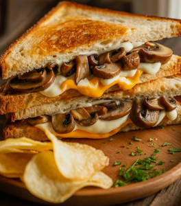 Cheesy Mushroom Sandwich