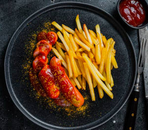 German Style Curry Wurst (chicken)