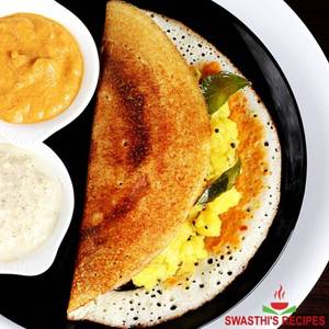 Masala dosa + egg dosa