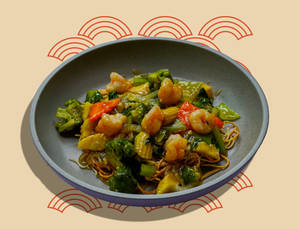Pan Fried Noodles Prawn