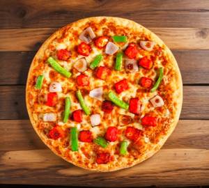 Paneer and capsicum pizza